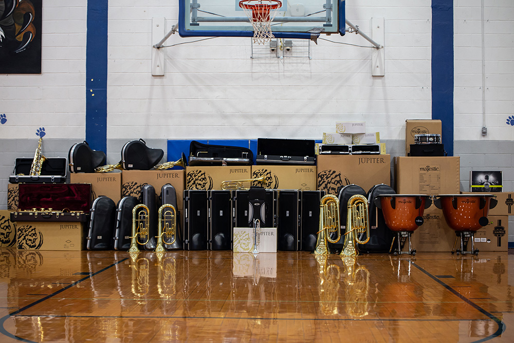 KHS America donated $100,000 in instruments to the Waverly School Bands (Photo Courtesy of KHS America)