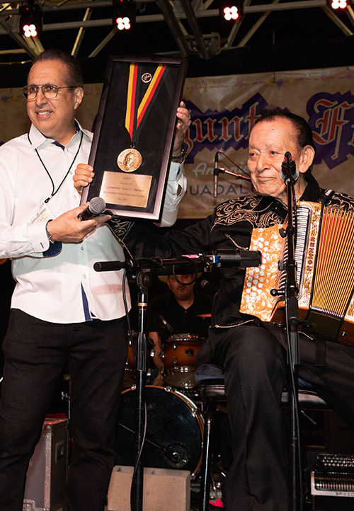 Leonardo “Flaco” Jiménez Receives Hohner Lifetime Achievement Award at the 41st Annual Conjunto Festival
