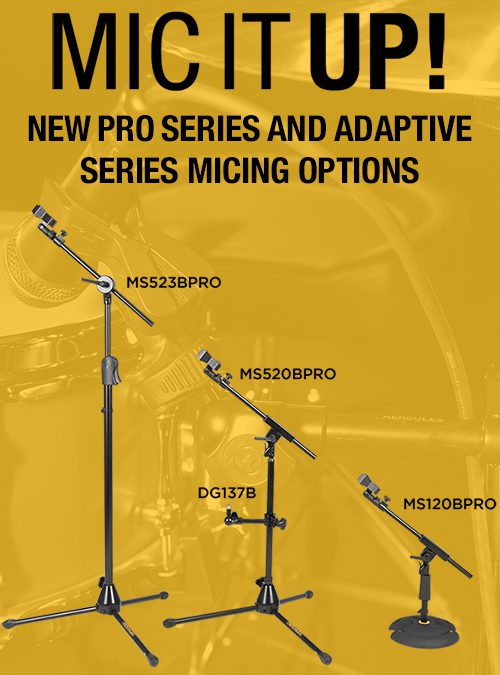 New Pro Series Mic Stands and Adaptive Multi-Mount from Hercules