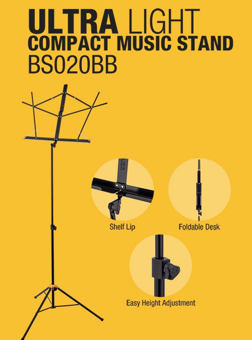 Harmonizing Form and Function: Introducing the Hercules BS020BB Ultra Compact Music Stand