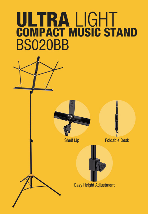 Harmonizing Form and Function: Introducing the Hercules BS020BB Ultra Compact Music Stand
